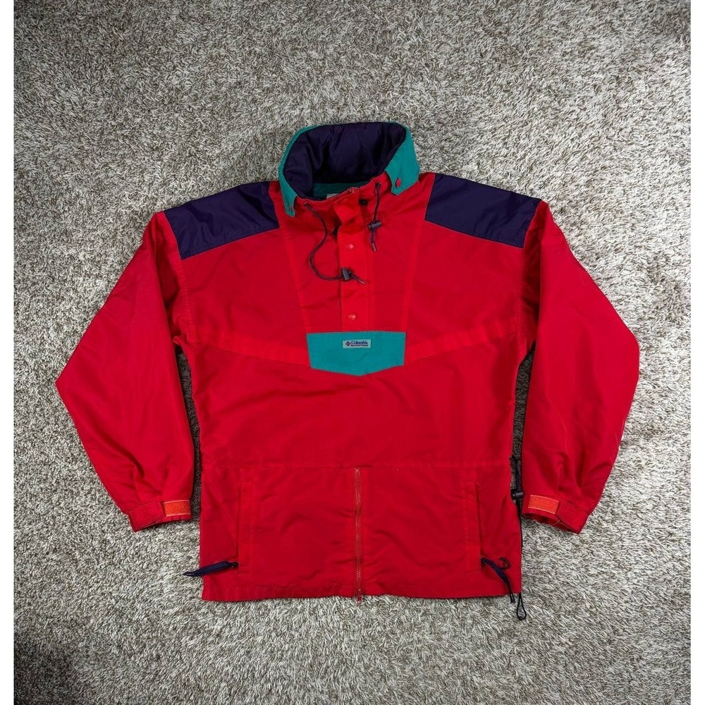 Vintage 90s Columbia Anorak Windbreaker Softshell Winter Ski Jacket Large